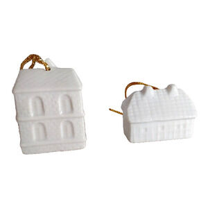 Takahashi Miniature House Christmas Ornamen pc-Porcelain-1.5" JAPAN